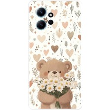 TechTree Redmi Note 12 4g Uyumlu Romantik Sevimli Ayıcık Baskılı Silikon Kılıf