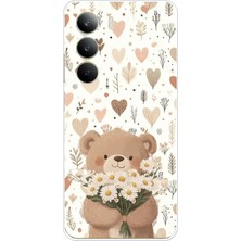 TechTree Realme C75 Uyumlu Romantik Sevimli Ayıcık Baskılı Silikon Kılıf