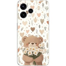 TechTree Oppo Reno 15 - Reno 15F Uyumlu Romantik Sevimli Ayıcık Baskılı Silikon Kılıf