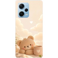 TechTree Redmi Note 12 Pro 5g Uyumlu Sevimli Tatlı Ayı Baskılı Silikon Kılıf