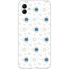 TechTree Samsung Galaxy A06 Uyumlu Nazar Boncuğu Güneş ve Hilal Baskılı Silikon Kılıf