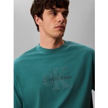 Calvin Klein Ss 16S Lınen Applıque Monologo T