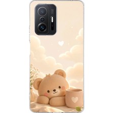 TechTree Xiaomi Mi 11T-11T Pro Uyumlu Sevimli Tatlı Ayı Baskılı Silikon Kılıf