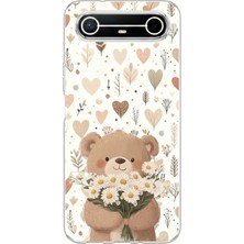 TechTree Tecno Spark Slim 5g Uyumlu Romantik Sevimli Ayıcık Baskılı Silikon Kılıf
