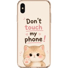 TechTree iPhone Xs Max Uyumlu Tlefonuma Dokunma  Baskılı Silikon Kılıf