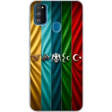TechTree Samsung Galaxy M30S/M21 Uyumlu Tarihi Türk Devletleri Bayrakları Baskılı Silikon Kılıf