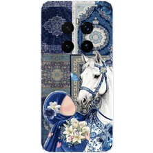 TechTree Honor Magic 7 Pro Uyumlu Geleneksel Motifli Beyaz At Baskılı Silikon Kılıf