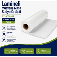 Kaan Medikal Lamineli Muayene Masa Sedye Örtüsü 50CM×40M Rulo Sıvı Geçirmez (48 Adet)