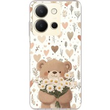 TechTree Vivo Y36 Uyumlu Romantik Sevimli Ayıcık Baskılı Silikon Kılıf