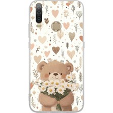 TechTree General Mobile Gm 10 Uyumlu Romantik Sevimli Ayıcık Baskılı Silikon Kılıf