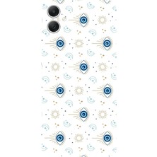 TechTree Samsung Galaxy A05 Uyumlu Nazar Boncuğu Güneş ve Hilal Baskılı Silikon Kılıf