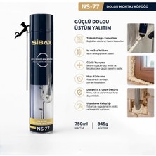 Sibax NS77 Poliüretan Pipetli Montaj Isı Ses Yalıtım Köpüğü Köpük 750 ml 845 Gram