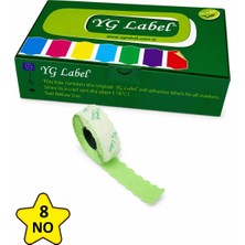 MTKardeşler Yg Label 8 Numara Tekstil Meto Etiketi 42X1500 LÜK42 Rulo (1 Kutu)