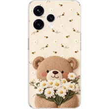TechTree Oppo Reno 15 - Reno 15F Uyumlu Arı ve Papatya Sevimli Ayıcık Baskılı Silikon Kılıf