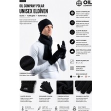 Oil Company Siyah Polar Unisex Eldiven Trend