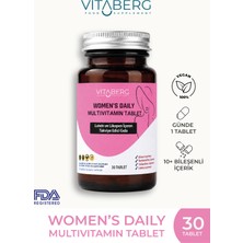Vitaberg Women’s Daily Multivitamin Tablet | B Vitaminleri, Beta Glukan, Lutein ve Likopen