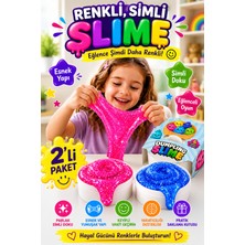 Open City 2'li Slime Oyun Jeli Simli Streç Hamur Eğitici Duyusal Oyun Motor Beceri Geliştiren Oyuncak Renkli