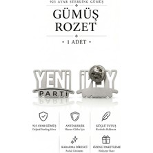 Bigakan 925 Ayar Gümüş Yeni Parti Rozeti Yeni Parti Rozet Hediyelik