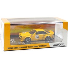 İnno64 INNO64 1/64 Nissan Silvia S14 Boss Rocket Bunny Sema 2015 Sarı IN64-S14B-RB15 Diecast Model