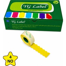 MTKardeşler Yg Label4 Numara Tekstil Meto Etiketi 42X1500 LÜK42 Rulo (1 Kutu)