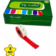 MTKardeşler Yg Label 8 Numara Tekstil Meto Etiketi 42X1500 LÜK42 Rulo (1 Kutu)