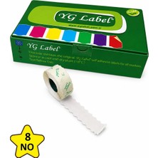 MTKardeşler Yg Label 8 Numara Tekstil Meto Etiketi 42X1500 LÜK42 Rulo (1 Kutu)