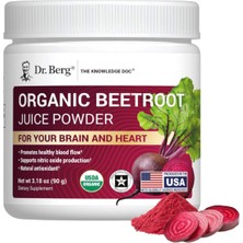 Dr. Berg Raw Organic Beet POWDER–90GR 30 Servis Usda Certified Nitric Oxide, Energy, Blood Flow.