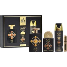Lattafa Pride Al Qiam Gold Edp 100 ml + Edp 20 ml +  Deodorant 200 ml Unisex Parfüm Seti