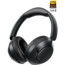 TeknoKapsül Qcy H3 Pro Hybrid Anc Hi-Res Ldac Bluetooth 5.4 Kafaüstü Kablosuz Kulaklık Çift Cihaz Desteği Siyah