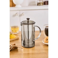 TeknoKapsül Karaca Alina Bitki Çayı ve Filtre Kahve Demliği French Press Gri 600 ml