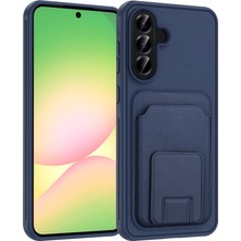 Lyon Tech Samsung Galaxy A56 Kılıf Zore Bikart Kartlıklı Stand Özellikli Esnek Tpu Kapak – Deri Dokulu, Kamera Korumalı, Ince Koruyucu Kılıf