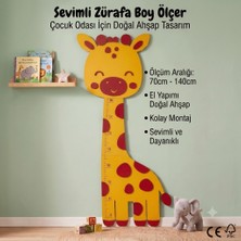 Mezora Zürafa Ahşap Çocuk Boy Büyüme Grafiği Cetvel / Aile Bebek Çocuk Odası Boy Ölçer