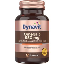 MarkEntegra Dynavit Omega 3 950 Mg 30 Yumuşak Kapsül - Yüksek Epa & Dha - 1400MG Balık Yağı