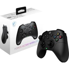 MarkEntegra Msı Gg Force GC300 W Siyah Oyun Kolu Kablosuz 600MAH Batarya Pc/androıd 8+ Desteğı Ayarlanabilir Tetik Tuşu Çıft Tıtresım Motoru 2m
