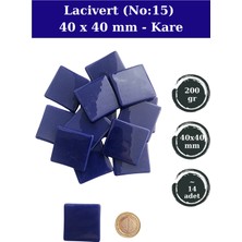 Zen Mozaik Sanatsal Mozaik Çalışmalarınız Için 40X40 mm Kare - Sedefli Cam Mozaik Taşı (200 Gr)