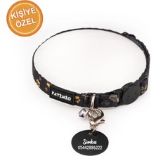 Patimio Gold Paws Ayarlanabilir, Güvenlik Kilitli Çıngıraklı Künye Hediyeli Kedi Boyun Tasması