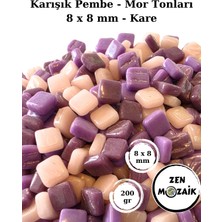Zen Mozaik Sanatsal Mozaik Çalışmalarınız Için 8 x 8 mm - Kare Cam Mozaik Taşı