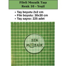 Zen Mozaik Sanatsal Mozaik Çalışmalarınız Için Fileli Cam Mozaik Taşı - Mozaik BOYUTU:20X20 mm