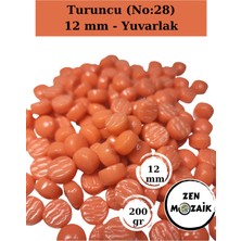 Zen Mozaik Sanatsal Mozaik Çalışmalarınız Için 12X12 mm - Sedefli Yuvarlak Cam Mozaik Taşı