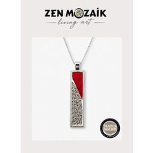 Zen Mozaik El Yapımı Mozaik Kolye Ucu - 1X5CM