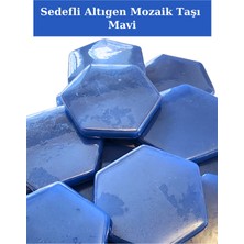 Zen Mozaik Sanatsal Mozaik Çalışmalarınız Için Sedefli Altıgen Cam Mozaik Taşı - Kenar 18 Mm, Köşegen 36 mm (200 Gr)