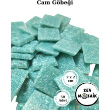 Zen Mozaik Sanatsal Mozaik Çalışmalarınız Için 20X20 mm (2x2 Cm) Renkli Cam Mozaik Taşı - Açık Gri