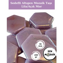 Zen Mozaik Sanatsal Mozaik Çalışmalarınız Için Sedefli Altıgen Cam Mozaik Taşı - Kenar 18 Mm, Köşegen 36 mm (200 Gr)