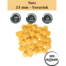 Zen Mozaik Sanatsal Mozaik Çalışmalarınız Için 23 mm Çaplı Yuvarlak Cam Mozaik Taşı
