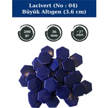 Zen Mozaik Sanatsal Mozaik Çalışmalarınız Için Altıgen Cam Mozaik Taşı - Kenar 18 Mm, Köşegen 36 mm (200 Gr)
