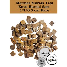 Zen Mozaik Sanatsal Mozaik Çalışmalarınız Için Mermer Mozaik Taşı - (1*1 cm Kare)