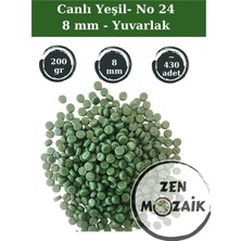 Zen Mozaik Sanatsal Mozaik Çalışmalarınız Için Yuvarlak Cam Mozaik Taşı - Çap 8 mm (200 Gram)