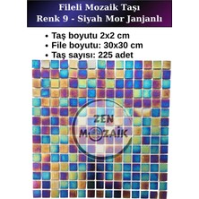 Zen Mozaik Sanatsal Mozaik Çalışmalarınız Için Fileli Cam Mozaik Taşı - Mozaik BOYUTU:20X20 mm