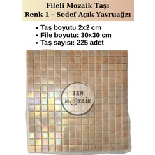 Zen Mozaik Sanatsal Mozaik Çalışmalarınız Için Fileli Cam Mozaik Taşı - Mozaik BOYUTU:20X20 mm