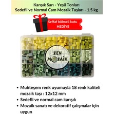 Zen Mozaik Sanatsal Mozaik Çalışmalarınız Için Muhteşem Renk Uyumuna Sahip Karışık Cam Mozaik Taşı Seti!
